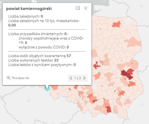 Koronawirus - statystyka - powiat kamiennogórski - 5.8.2021.
