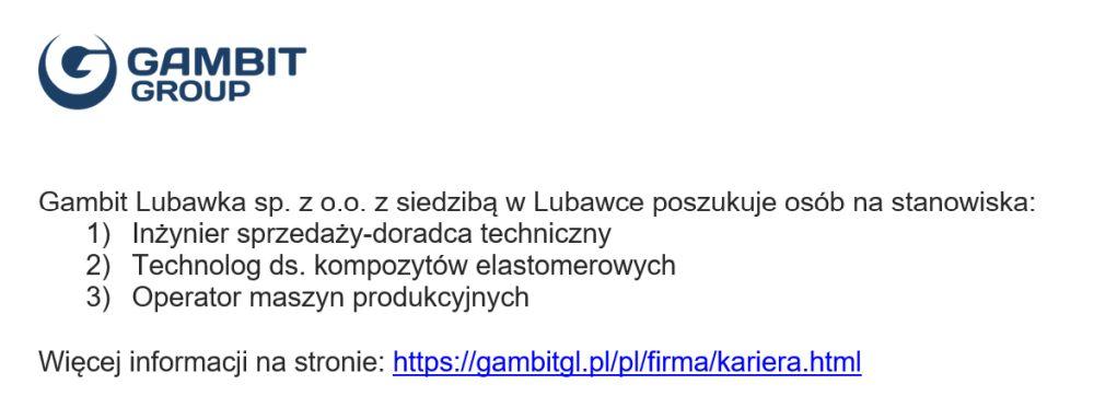 Oferta pracy - Gambit