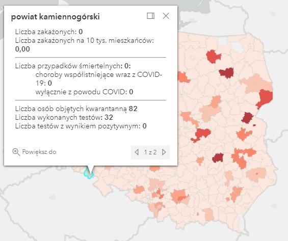 Koronawirus - statystyka - powiat kamiennogórski - 28.7.2021.