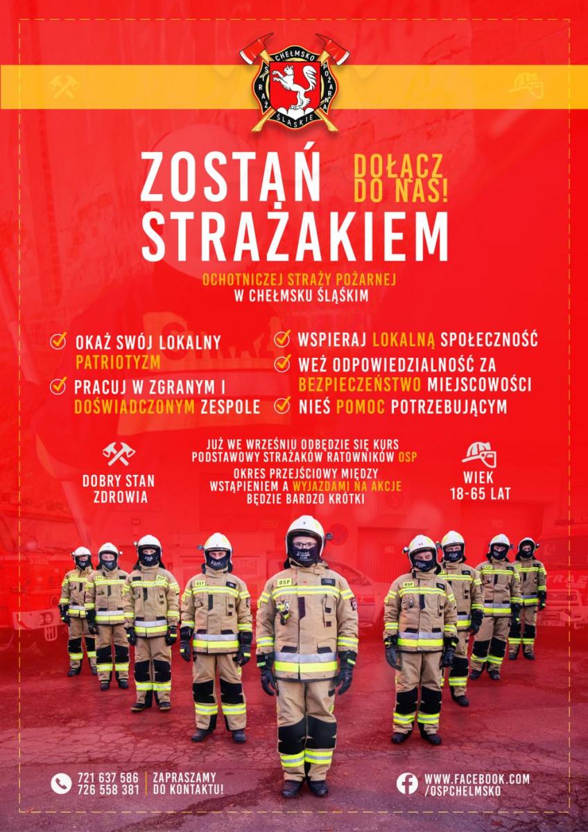 OSP Chełmsko Śląski szuka strażaków