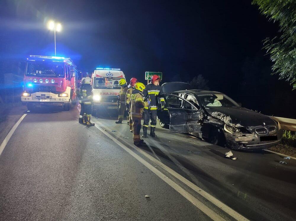 Uderzył bmw w bariery