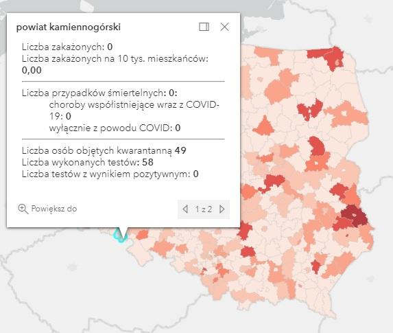 Koronawirus - statystyka - powiat kamiennogórski - 11.6.2021.