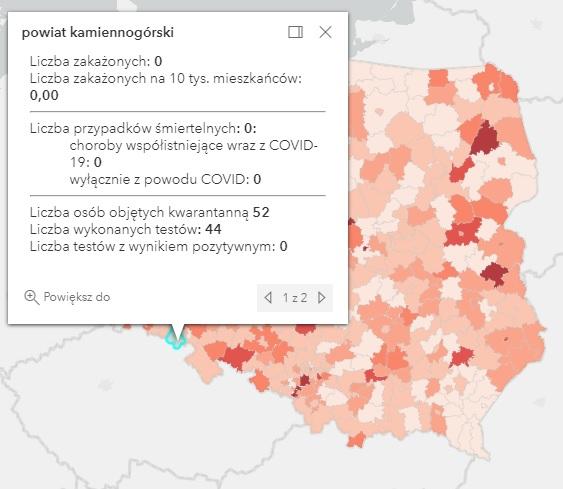 Koronawirus - statystyka - powiat kamiennogórski - 28.5.2021.