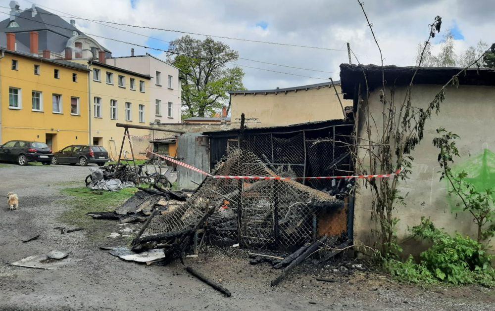 Podpalenie w centrum