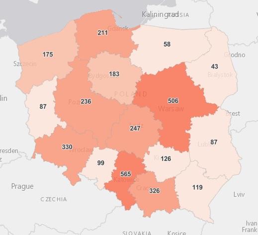 Koronawirus - statystyka - powiat kamiennogórski - 26.4.2021.