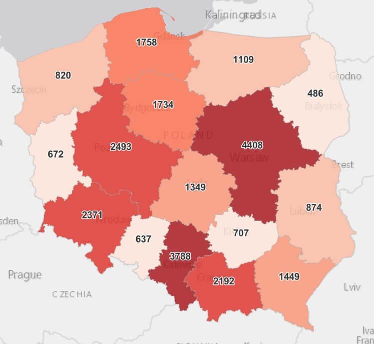 Koronawirus - statystyka - powiat kamiennogórski - 18.3.2021.