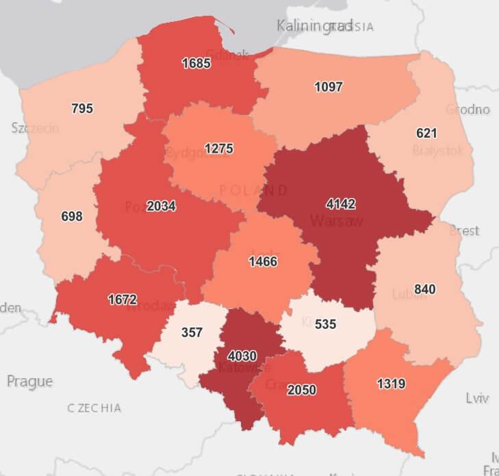 Koronawirus - statystyka - powiat kamiennogórski - 17.3.2021.