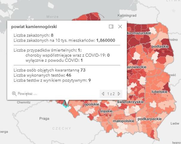 Koronawirus - statystyka - powiat kamiennogórski - 5.2.2021.