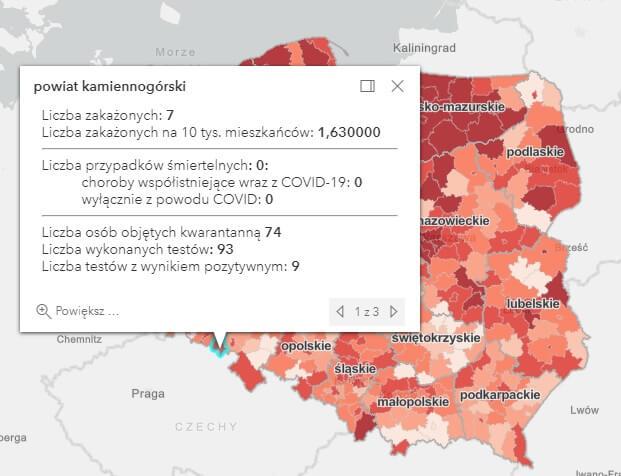 Koronawirus - statystyka - powiat kamiennogórski - 3.2.2021.