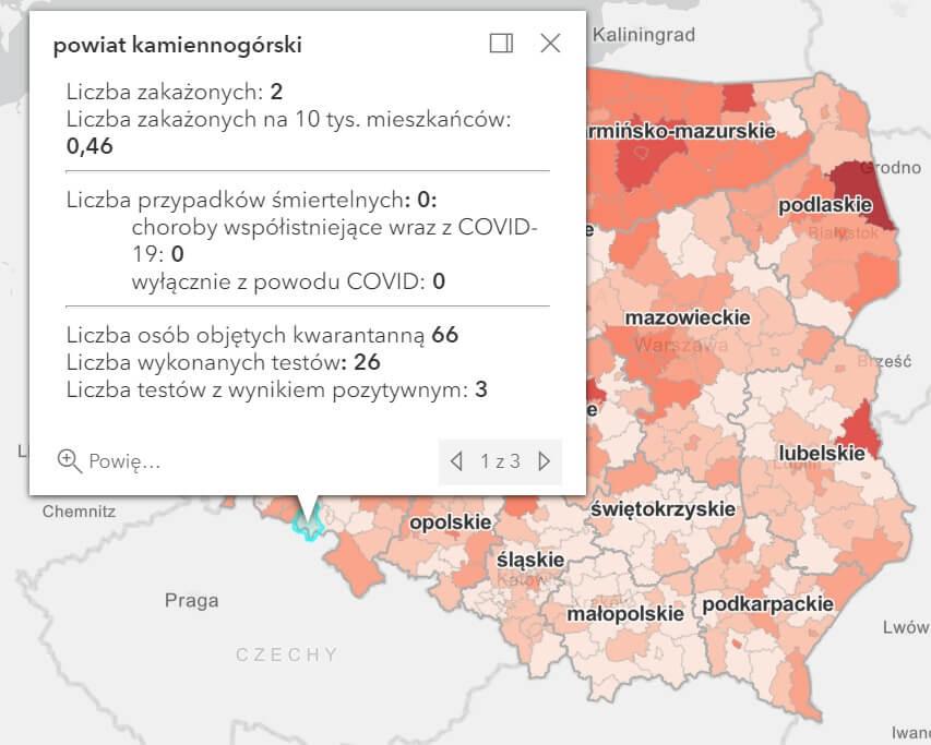 Koronawirus - statystyka - powiat kamiennogórski - 29.1.2021.