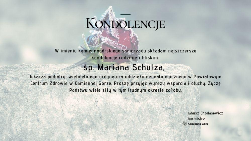 Kondolencje - śp. Marian Schulz 