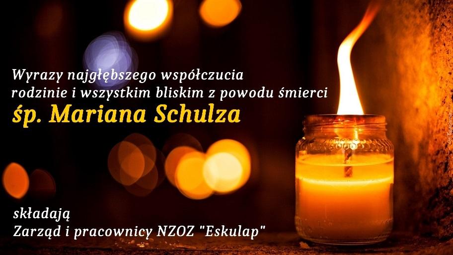 Kondolencje - śp. Marian Schulz 