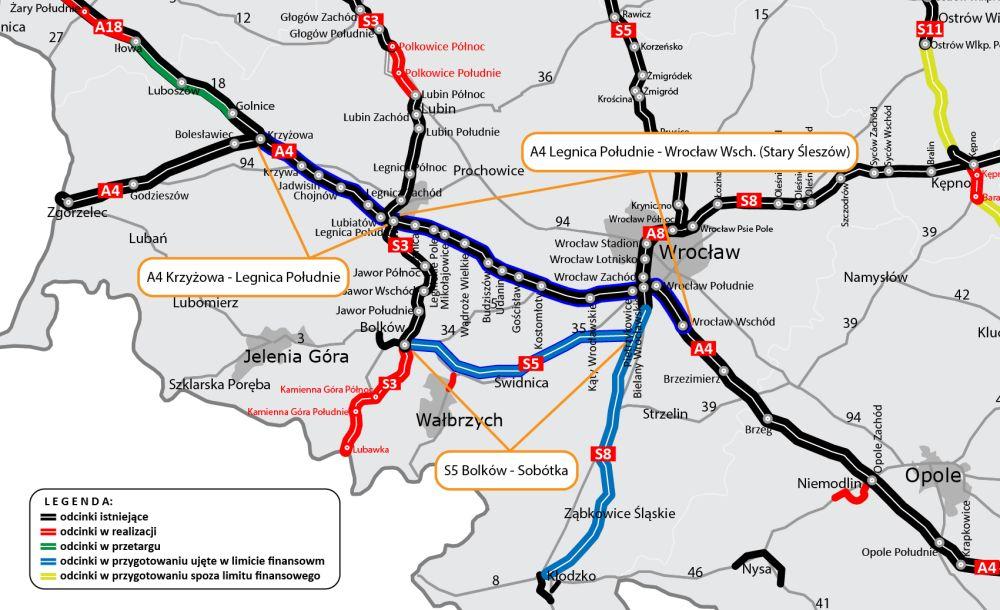Ruszyły przetargi na prace przygotowawcze dla A4 i S5