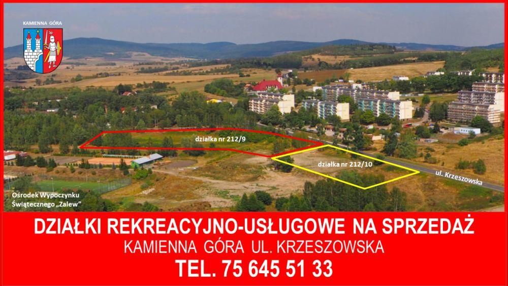 Kamienna Góra - działki rekreacyjno-usługowe - I przetarg