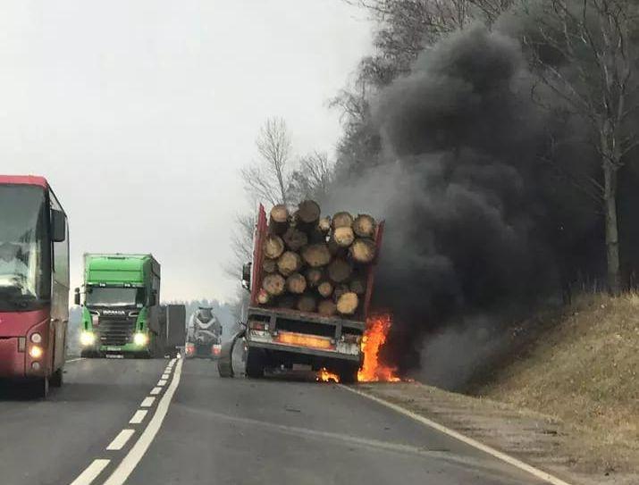 Pożar na krajowej piątce