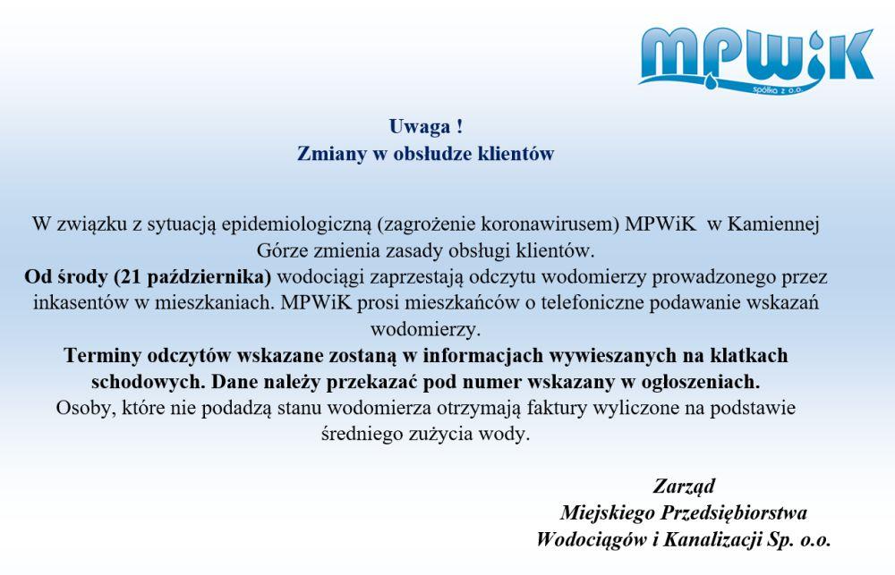 Zmiany w MPWiK
