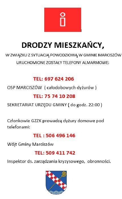 Telefony alarmowe - Marciszów