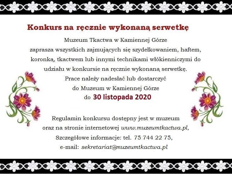Konkurs na ręcznie wykonaną serwetkę