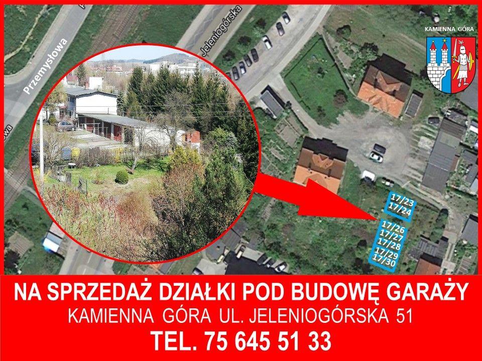 Kamienna Góra - działki pod garaże ul. Jeleniogórska - II przetarg