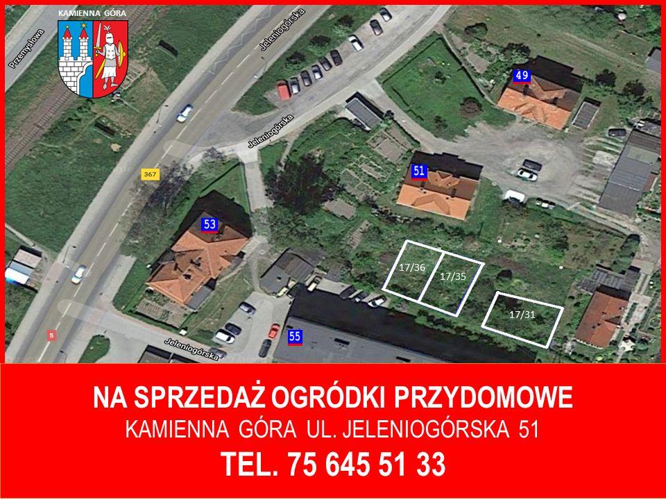 Kamienna Góra - nieruchomości ul. Jeleniogórska - II przetarg