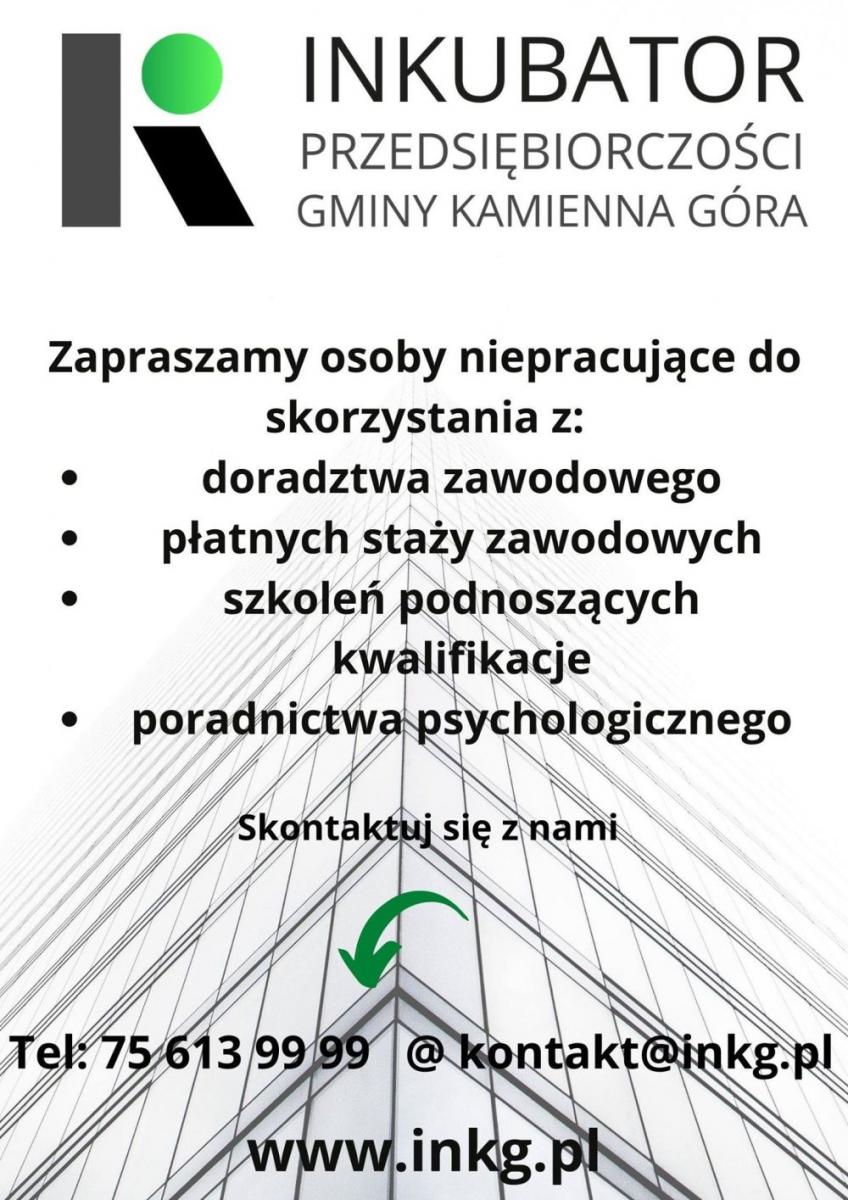 Projekty stażowe w Inkubatorze Przedsiębiorczości