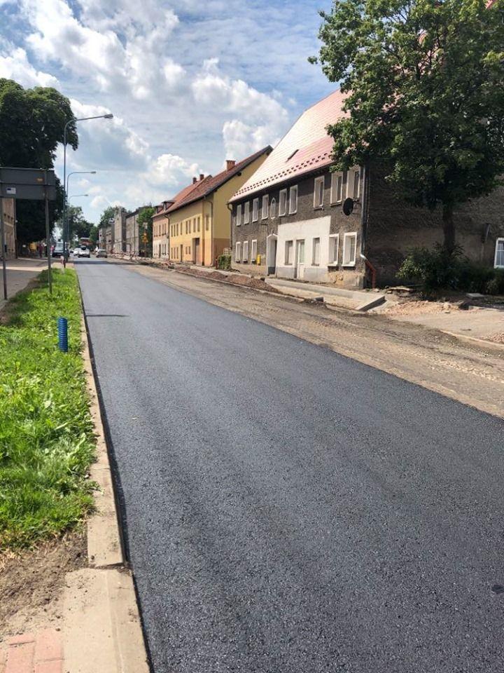 Remont na drodze krajowej nr 5 w Lubawce 
