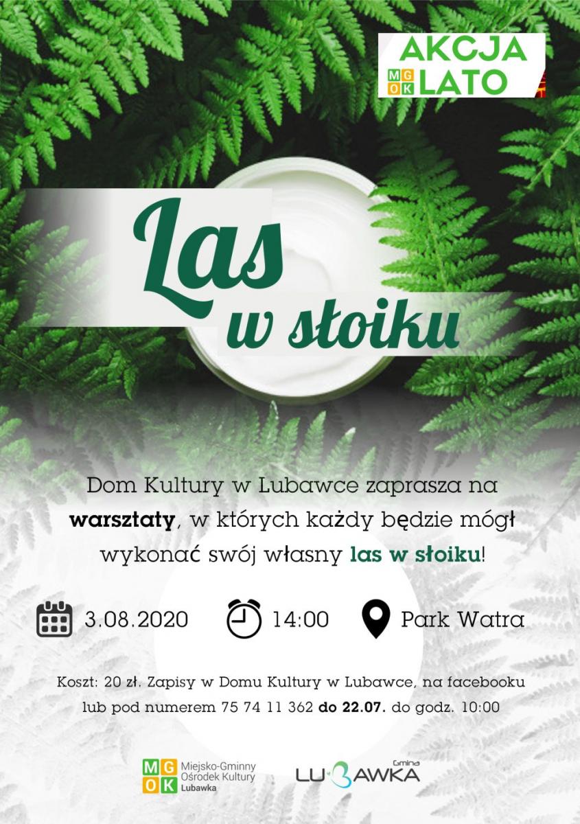 Warsztaty Las w Słoiku w Lubawce - zapisy