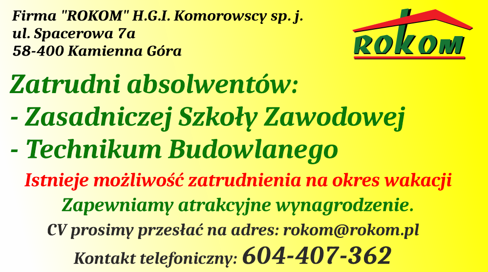 Rokom - zatrudni absolwentów