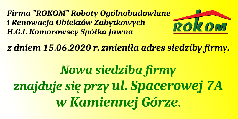 Rokom - zmiana siedziby