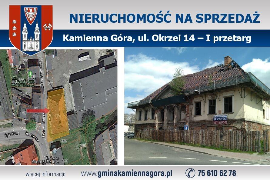 gmina Kamienna Góra - budynek ul. Okrzei 14 - I przetarg