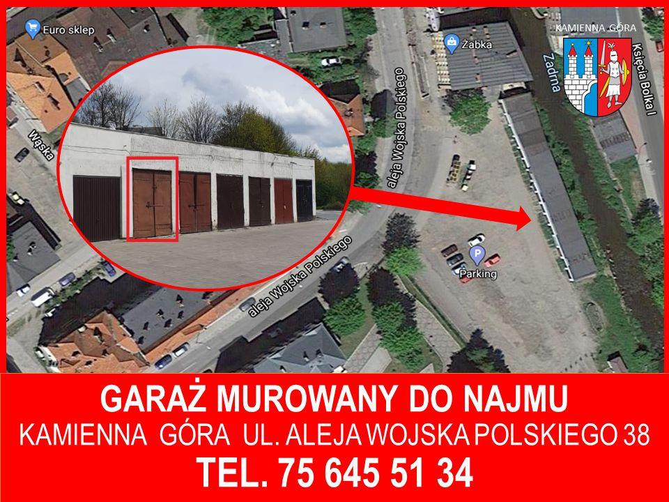 Kamienna Góra - najem garażu Al. Wojska Polskiego - I przetarg
