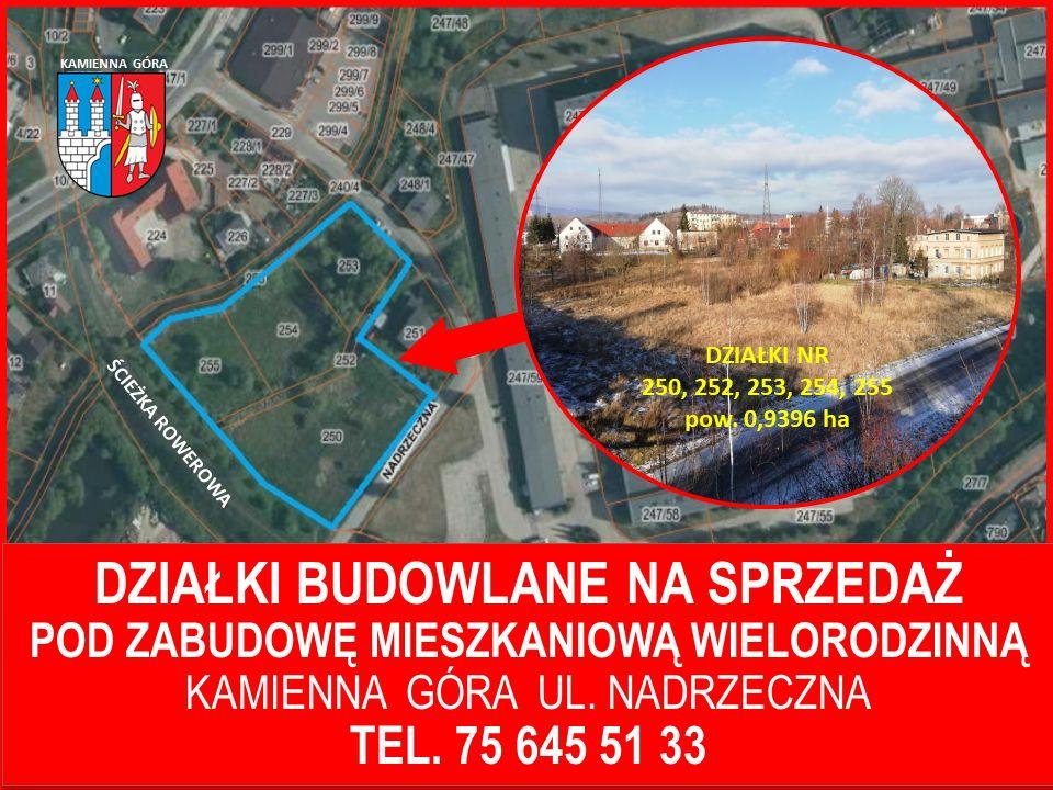 Kamienna Góra - działki ul. Nadrzeczna - II przetarg