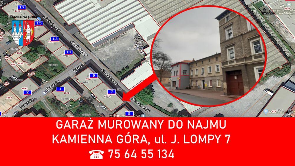 Kamienna Góra - najem garażu ul. Lompy - I przetarg