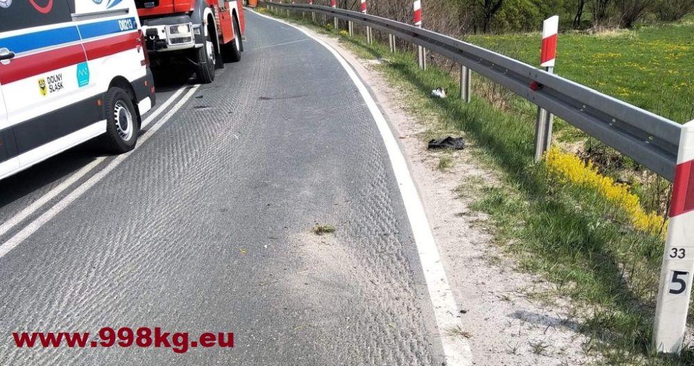 Upadek motorowerzysty