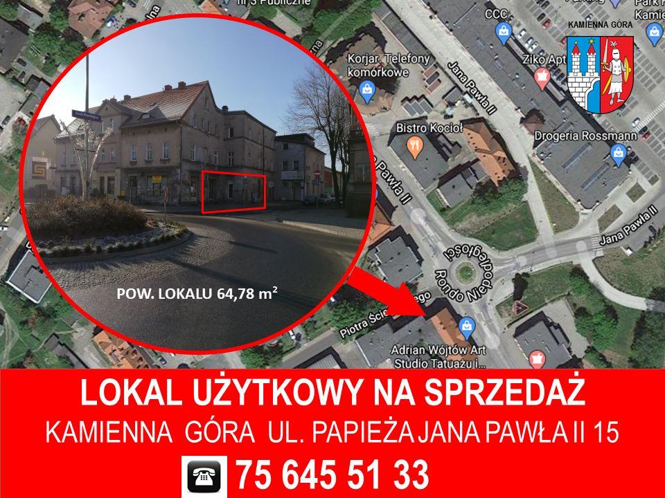Kamienna Góra - lokal użytkowy ul. Papieża Jana Pawła II 15 - III przetarg