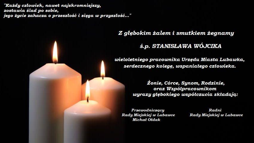 Kondolencje - St. Wójcik