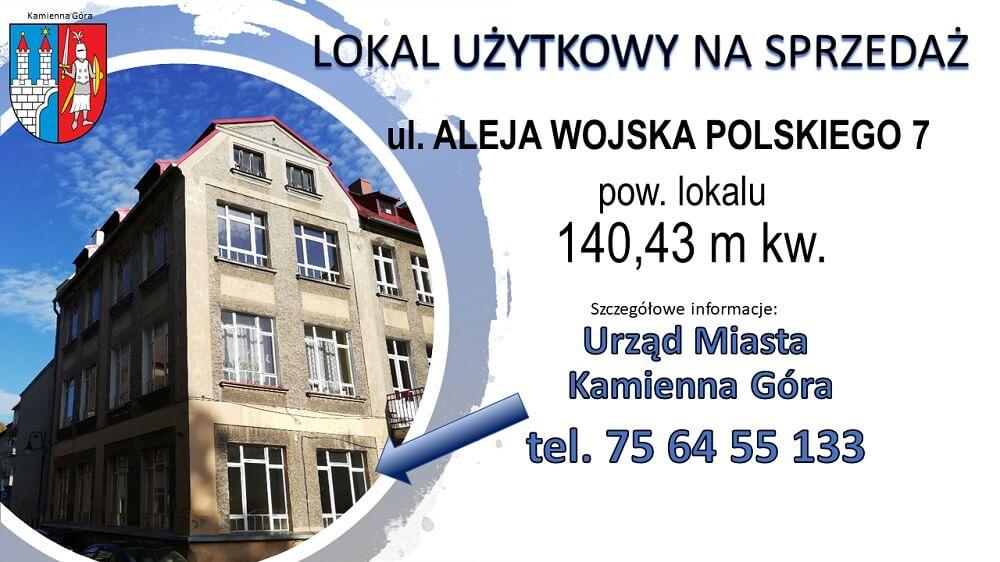 Kamienna Góra - III przetarg - AL. Wojska Polskiego 7