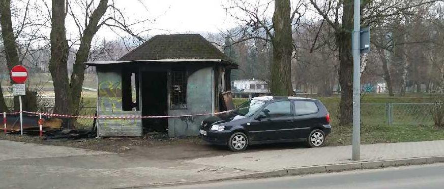 Pożar kiosku