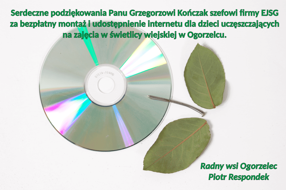 Podziękowania - Ogorzelec