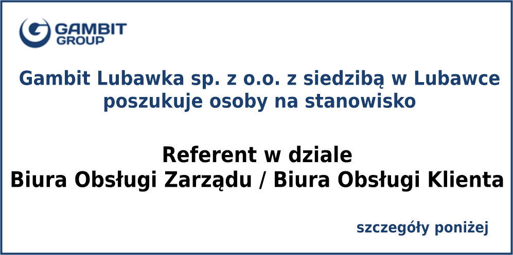 Oferta pracy - Gambit
