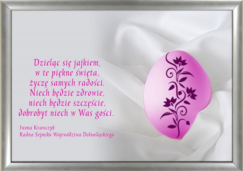 Życzenia - radna Iwona Krawczyk