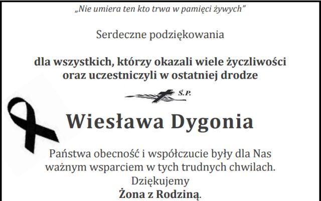 Podziękowania za udział