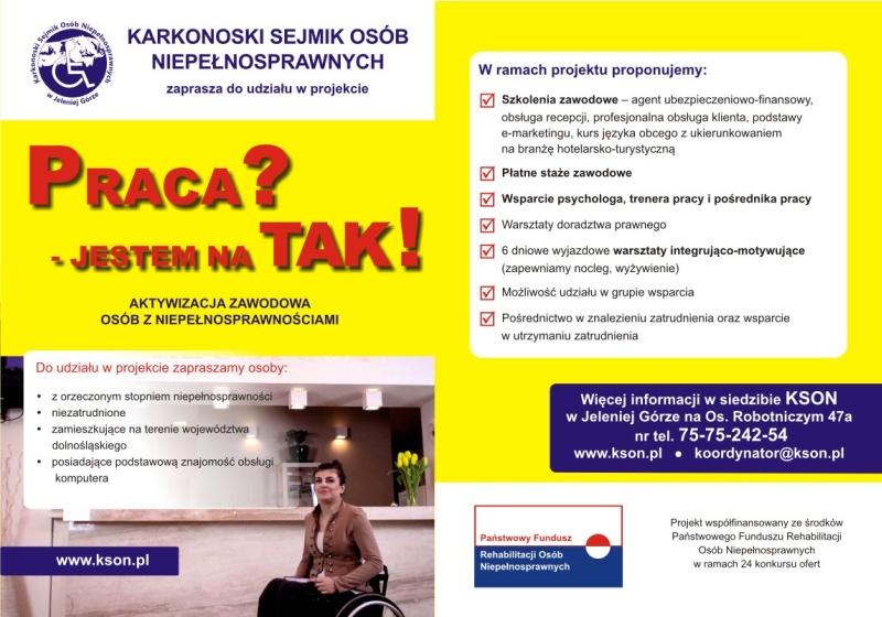 Praca? Jestem na tak