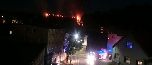 Nocny pożar zabytku