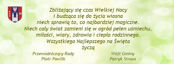 Życzenia Wielkanoc 2015 - UG Kamienna Góra