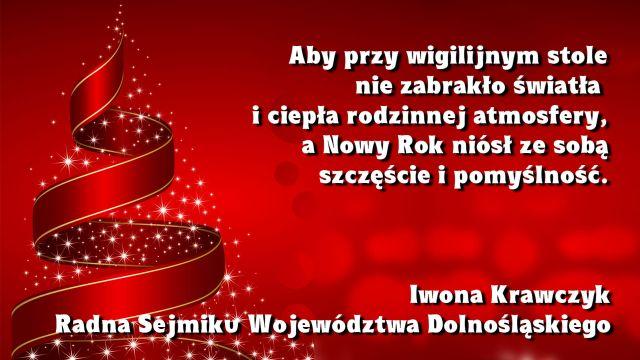 Życzenia - radna I. Krawczyk