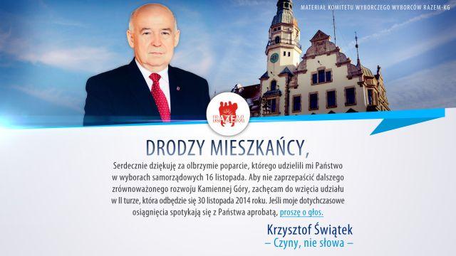 Podziękowania - K. Świątek