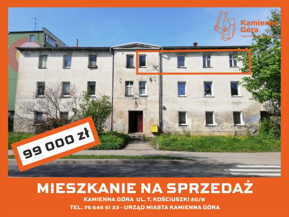 Kamienna Góra - lokal mieszkalny ul. T. Kościuszki 20/8 - II przetarg
