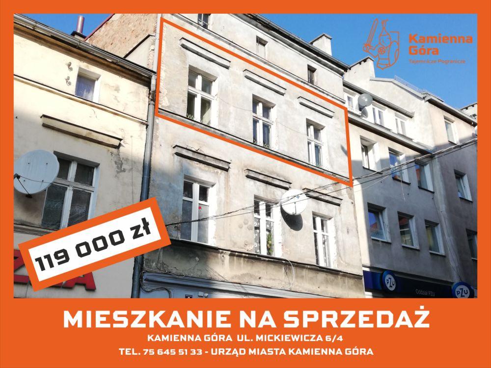 Kamienna Góra - lokal mieszkalny ul. Mickiewicza 6/4 - II przetarg ustny