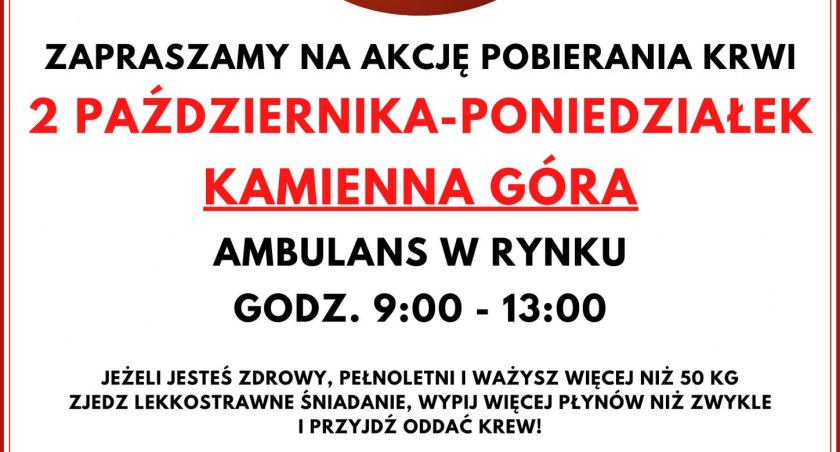 Akcja pobierania krwi już w poniedziałek